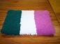Pink, white and green flag-- Poked mat