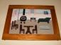 Indoor scene on a hooked mat made by a student
