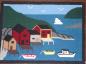 Hooked mat by Placentia West matmakers--typical outdooor scene