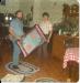 Early hooked mat made by Placentia West Matmakers