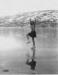 Shirley-Mae Gerrie skating on the frozen lake in 1949 - 1950