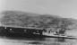 The CNR tugboat M.V. Pentowna and railway barge docked at Peachland