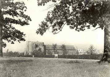 Historic photo from 1937 - Approaching Havergal College northbound near Avenue Road - Lawrence Park Collegiate in background in Lawrence Park