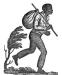A version of the Running Man symbol of the Underground Railroad