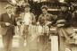 Fishing: George Wiens, second from right, with three friends, displaying their catch