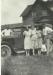 John Wiebe, Maria Wiebe, Anna Wiebe with guests at the Wiebe home on Henderson Road