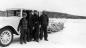 George Johnston's 1928 AB Chevrolet in winter camouflage on Teslin Lake.