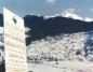 A sign posting the site of the new lifts to be constructed on Whistler Mountain. 