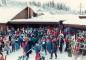 Long ticket lines at Creekside's Gondola base show the popularity of Whistler Mountain.