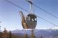 The gondola carrying skiers up to Whistler Mountain.