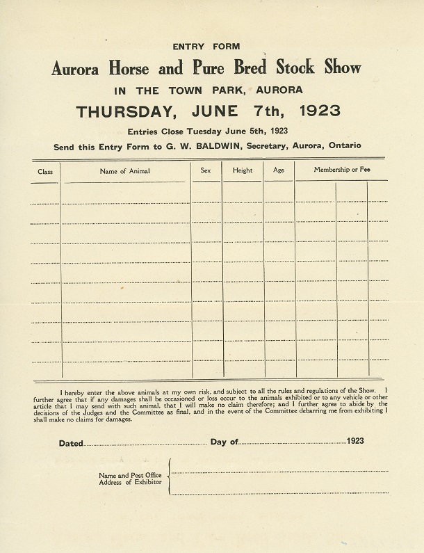 A rectangular cream coloured document with black printed lettering featuring a table of six columns and eleven rows in the centre