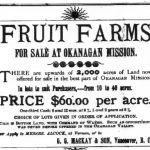 Mackay’s Advertisement for “Fruit Farms for Sale”, 1891