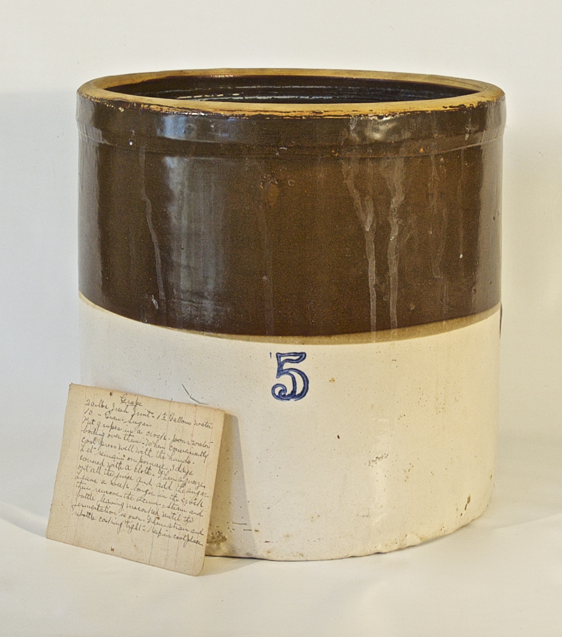 Large ceramic container that was used to make the wine.
