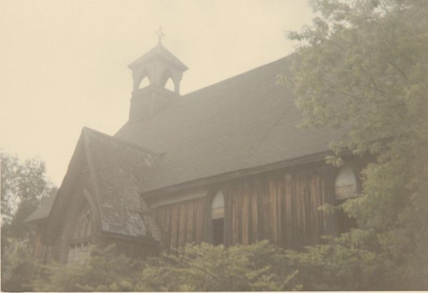Photograph of a wooden church