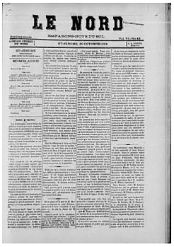 Reproduction of an old newspaper page