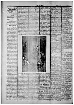 Reproduction of an old newspaper page