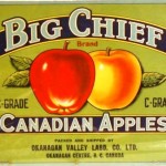 Big Chief brand apple box label