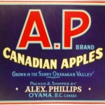 A. P. brand apple box label