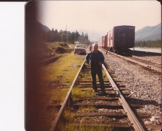 Pad Hayse on Railway worksite 1978