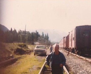 Pad Hayse on Railway worksite 1978