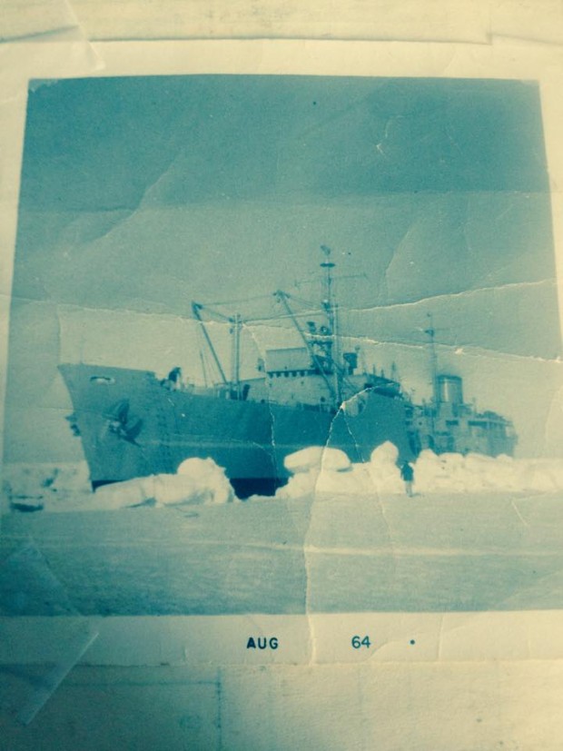 The Tanker ship Chastatee in ice in the Canadian North