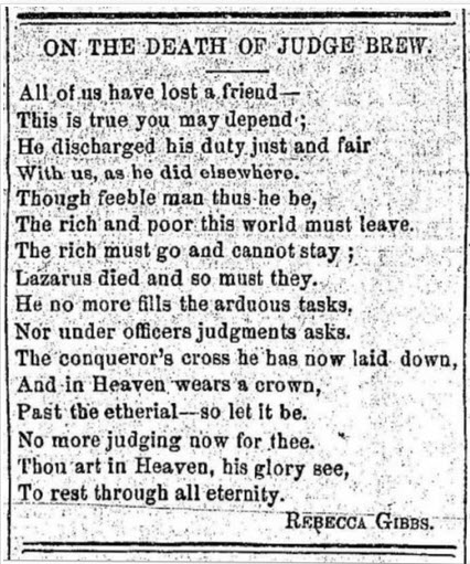 poem printed in a newspaper.