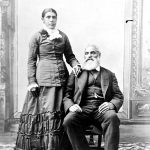 Studio portrait of Mr. and Mrs. Charles Alexander on their 60th wedding anniversary