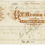 Invoice for salmon can labels from G.T. Brown and Company