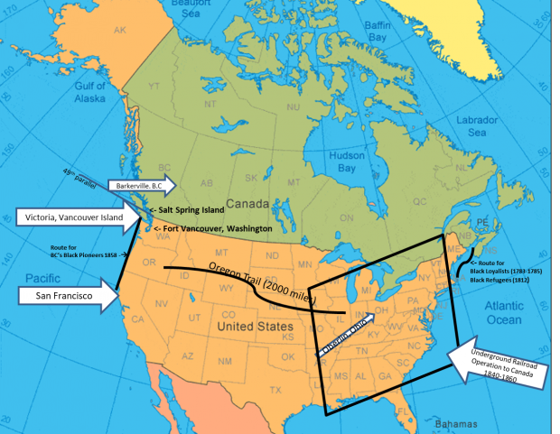 map of North America