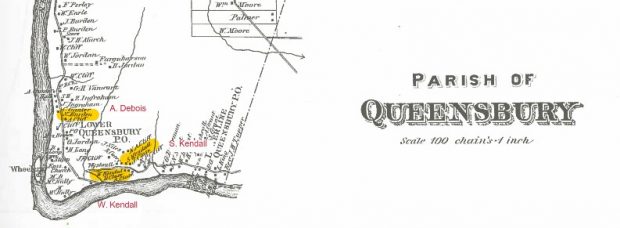 A 1878 map with names written showing the location of homes.