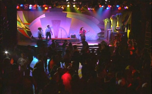 The Phantasia! crowd dances to a musical performance by the band Two Way (Linda Lujan, Ricky Mann with special guests Joy Greenspoon and Bruce Tilden) at the Commodore Ballroom.