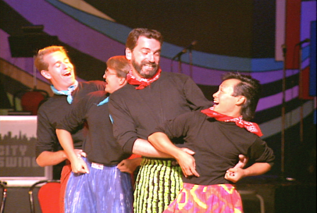 Three Company LA. singer-dancers perform at Swing '90 at the Commodore Ballroom.