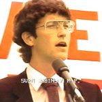 MP Svend Robinson at the 1983 Gay/Lesbian Pride Parade Festival