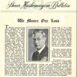 Shaar Hashomayim Bulletin, Death of King George VI