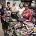 School supplies donated by the Fermières