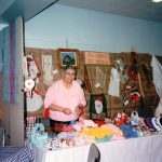 Mural of traditional crafts at the 1994 exhibition and sale