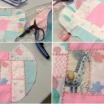 Embroidering a bib