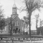 Très-Saint-Rédempteur Catholic church and its presbytery in 1932