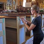 Restauration of pews in the Saint-Michel Catholic church, Vaudreuil-Dorion, 2011