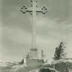 Wayside cross in Sainte-Marthe around 1935