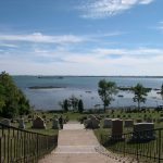 Cemetery on a cliff, Sainte-Jeanne-de-Chantal Catholic church, Notre-Dame-de-l’Île-Perrot, 2003