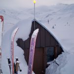 Burton Hut entryway free of snow