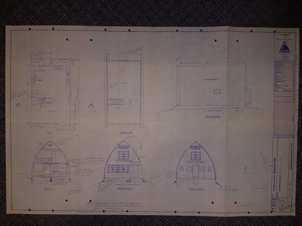These drawings give the technical specifics needed to build each part of the Hut structure and what the Hut should look like once put together.