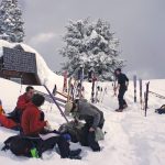 Out front of the Elfin Lakes Hut