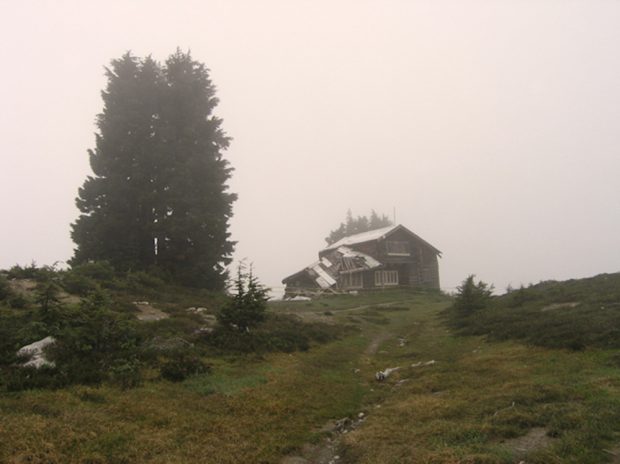 Joan Mathews, Emil and Ottar Brandvold built the Diamondhead Chalet in the 1940s. They owned and operated the Chalet until their retirement in the early 1970s. The BC Parks Service chose to build the Elfin Lakes Hut rather than maintain and renovate the Chalet.