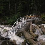 New bridge on Harrison Hut trail