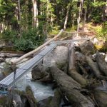 Bridge prior to replacement on Harrison Hut Trail