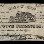 Board of Police 1848 5 Shilling Promissory Note