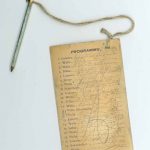 Dance card with pencil