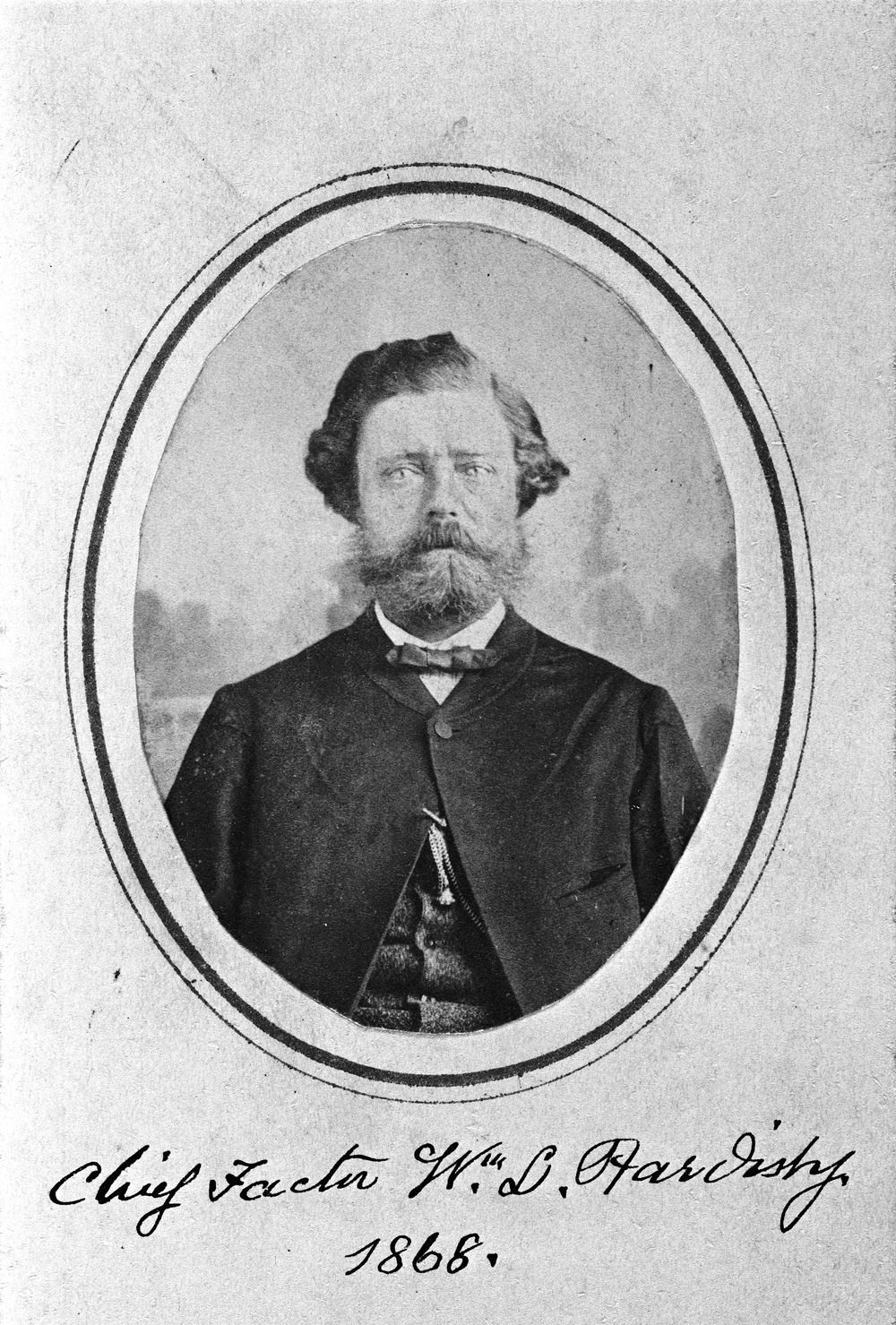 Photo of Belle's father, William Hardisty, 1868